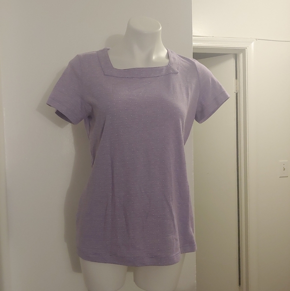 NWOT Kim Rogers purple detailed t-shirt - Picture 1 of 4